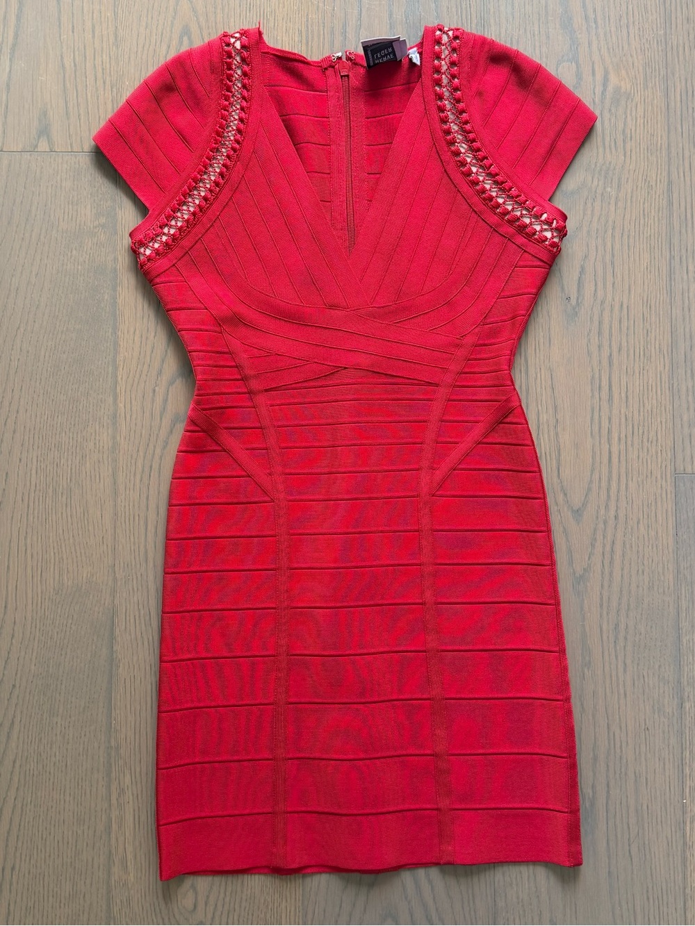 Herve Leger Red Bodycon Bandage Dress
